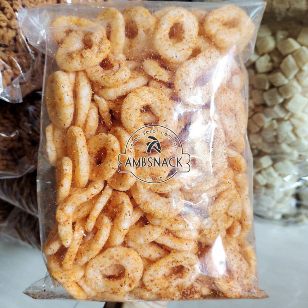 

KERUPUK RING PEDAS / SETAH KOIN PEDAS 1 KG