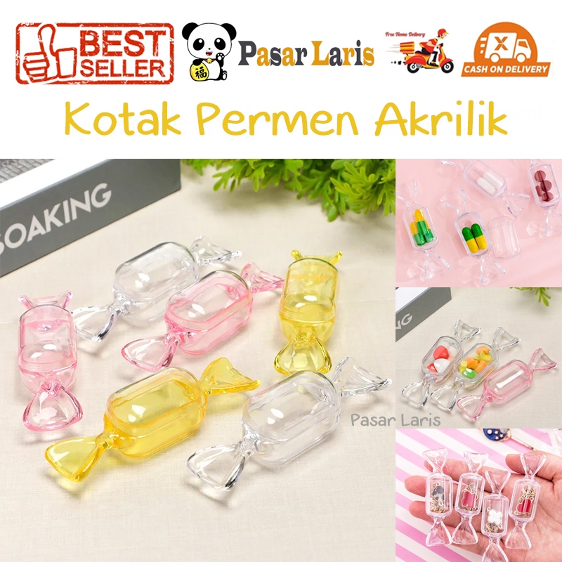 

Kotak Permen Akrilik Storage Transparan Box Hampers Natal Lebaran Imlek Amplop THR Angpao