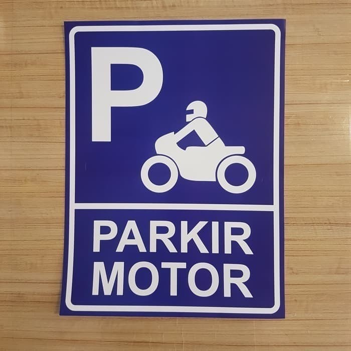 

sign sticker parkir motor 40X30CM A3 rambu safety