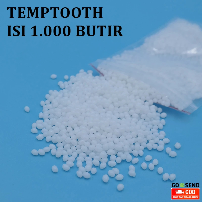 MURAH ISI 1.000 BUTIR TEMTOOTH PENAMBAL GIGI /Lem Tambal Gigi Ompong / Lem Gigi Palsu / Penambal Gig