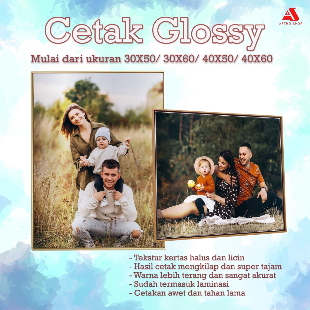 Cetak foto ukuran jumbo/ cetak foto bahan Glossy/ cetak foto ukuran 30x50/ 30x60/ 40x50/ 40x60 cm