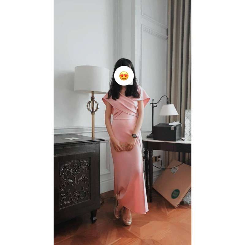 Dress pink scuba bridesmaid