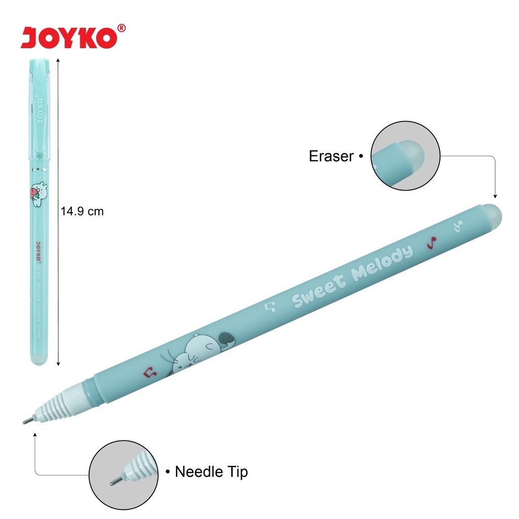 

Erasable Gel Pen Pulpen Bisa Dihapus Joyko GP-334 Shokyo 7 Gel 0.5 mm - SATUAN