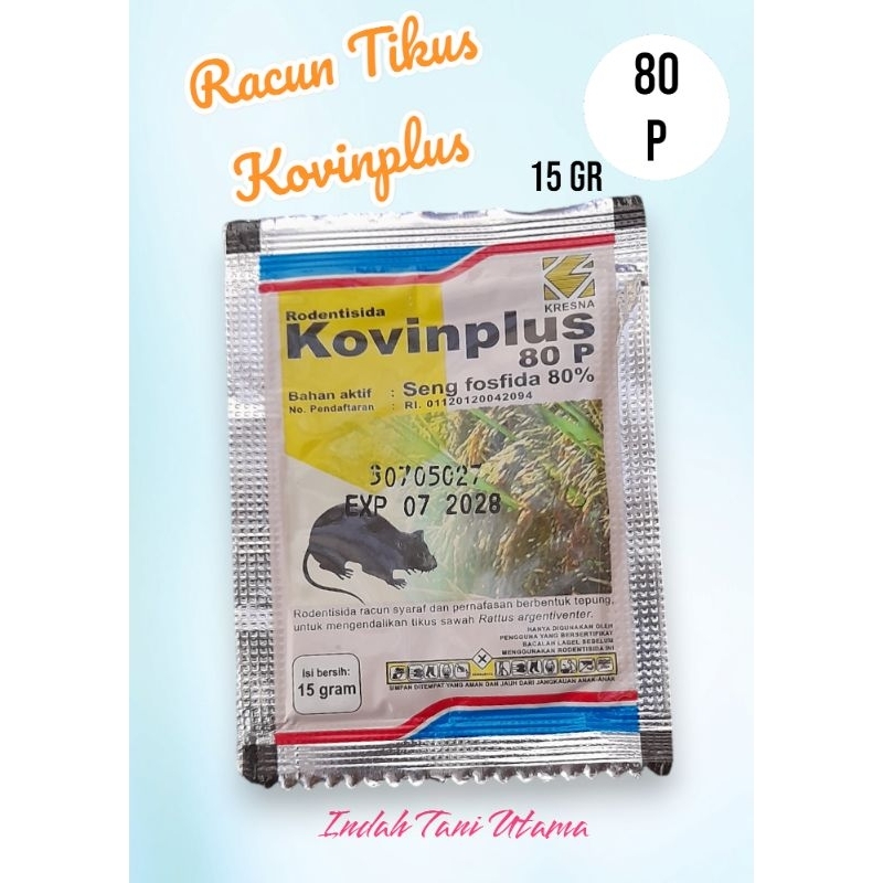 Racun Tikus KOVINPLUS 15 gram | KOVINPLUS 80 P