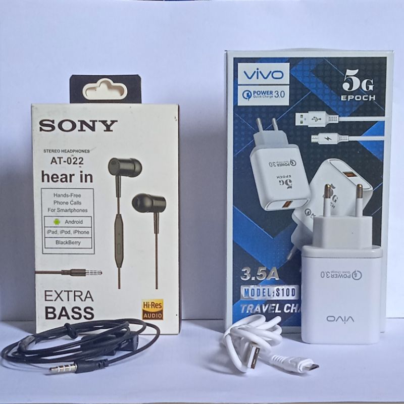 carger vivo y12 Y17 Y15 1set + hensed sony carger vivo y12 Y15 Y17 carger micro vivo y35 Y53 V5