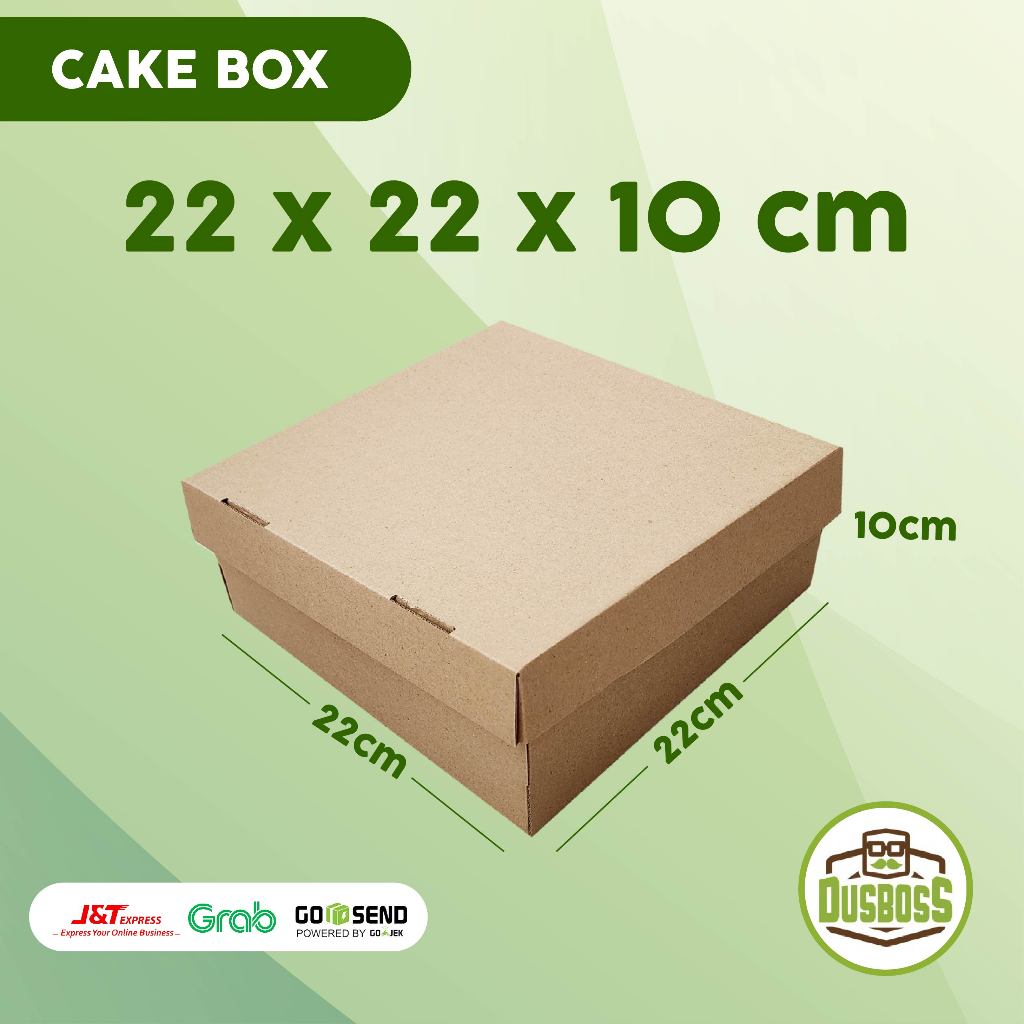 

BOX KUE 22x22x10 cm kardus die cut, untuk kue hampers gift box