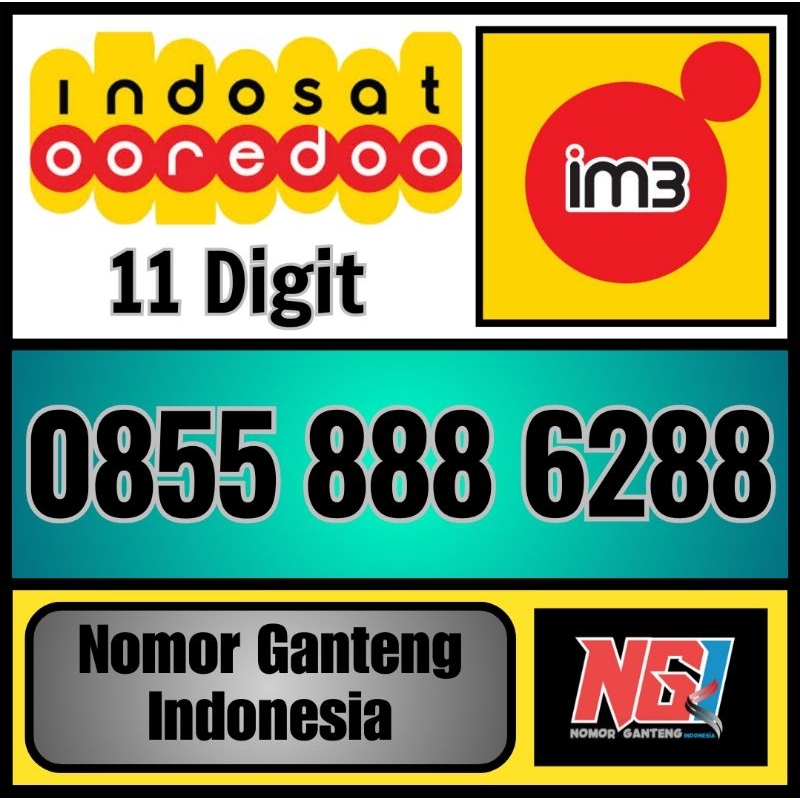 Nomor cantik Indosat im3 ooredoo 888 6288