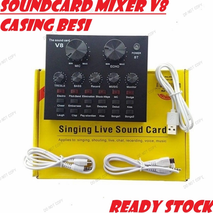 Sound Card V8 Mixer External Soundcard V8 USB Audio Live Broadcast V8 n R3L6