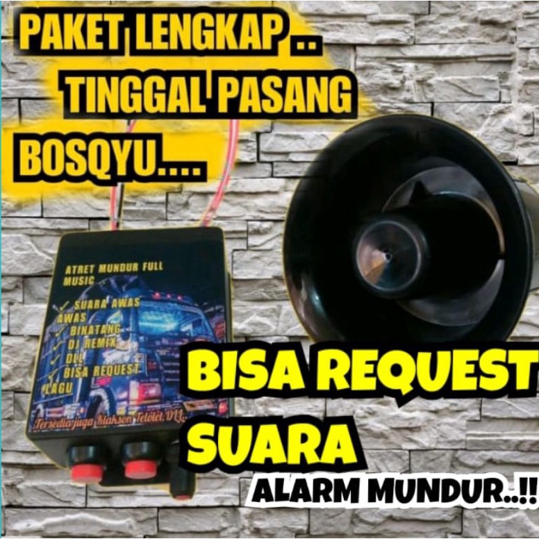 KODE C24P klakson mundur mobil  alarm atret lagu  atret mundur mp3 lagu alaram mundur truk 1224VOLT