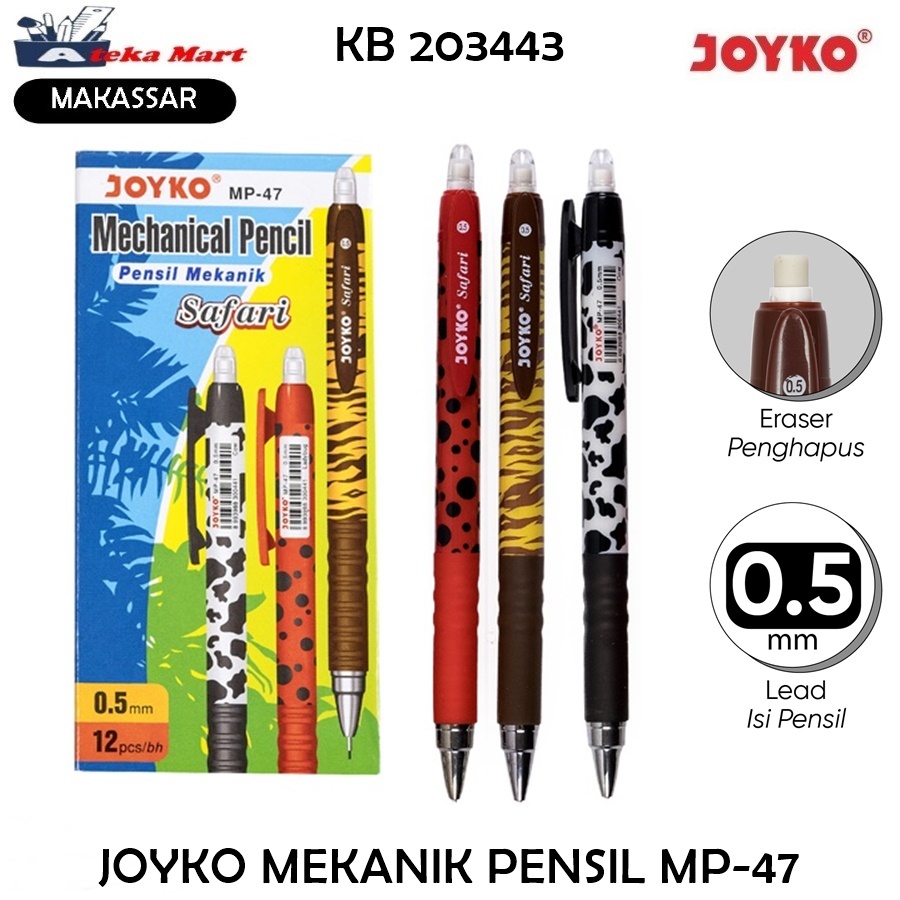 

[BOX/12PCS] JOYKO MEKANIK PENSIL MP-47 PL-05 CETEK