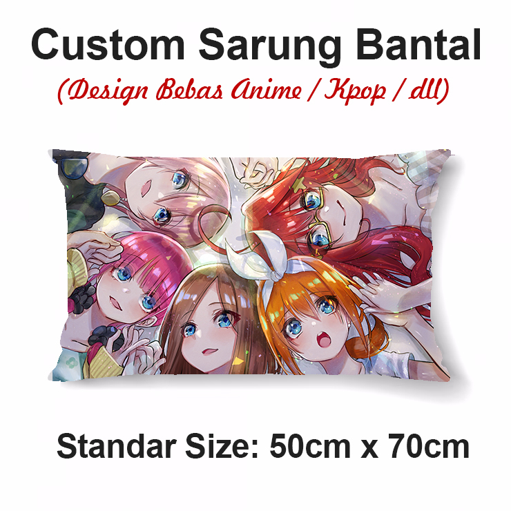Sarung Bantal Custom Design Bebas / Bantal Anime / Bantal Kpop