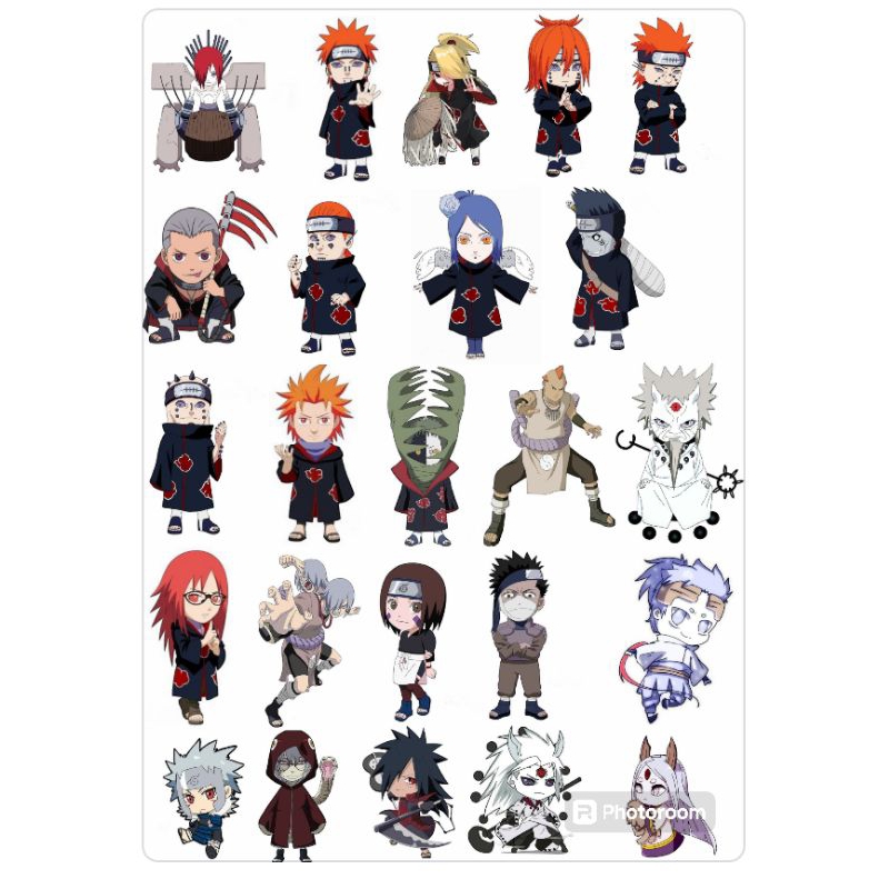 

isi 24pcs stiker anime Naruto