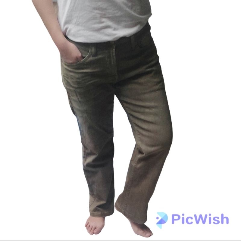 Celana Panjang Jeans warna Coklat merk AG Adriano Goldschmied Preloved