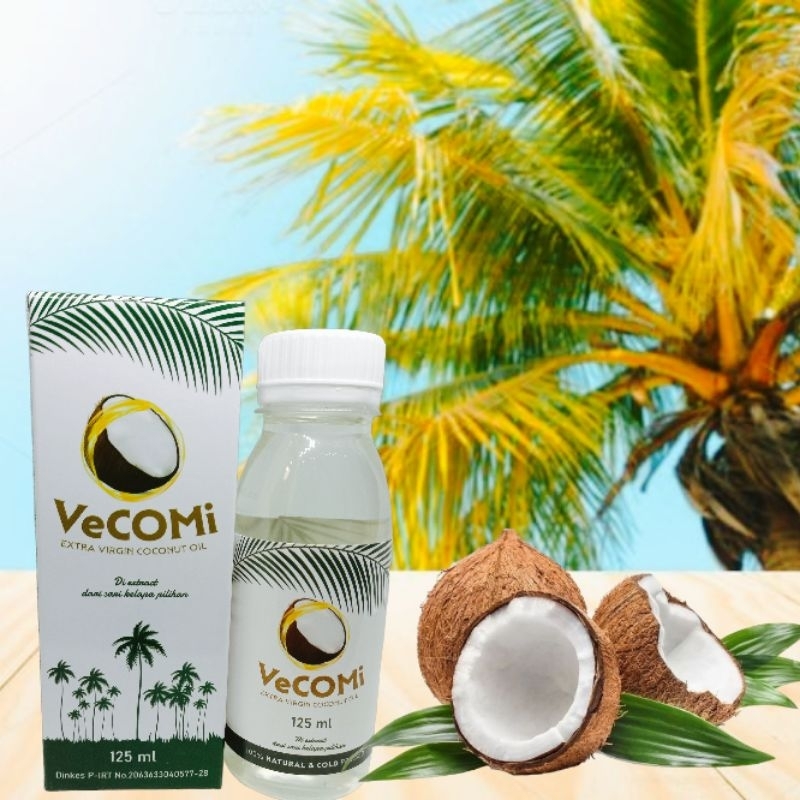 

VeCOMi EXTRA VIRGIN COCONUTE OIL diekstrak dari sari kelapa pilihan 125ml