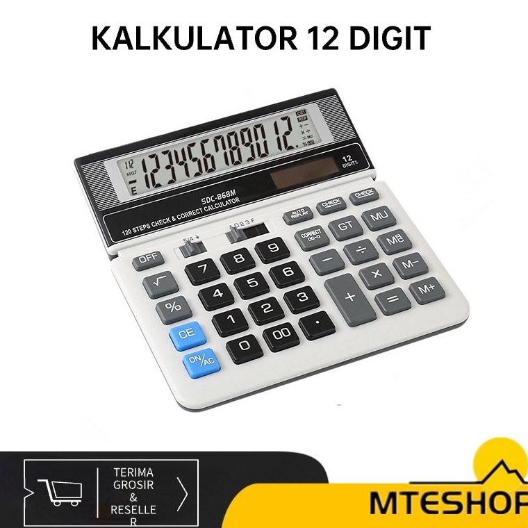 

KODE J85Q MTE Calculator 12 Digit Kalkulator Desktop Meja Kantor LS516