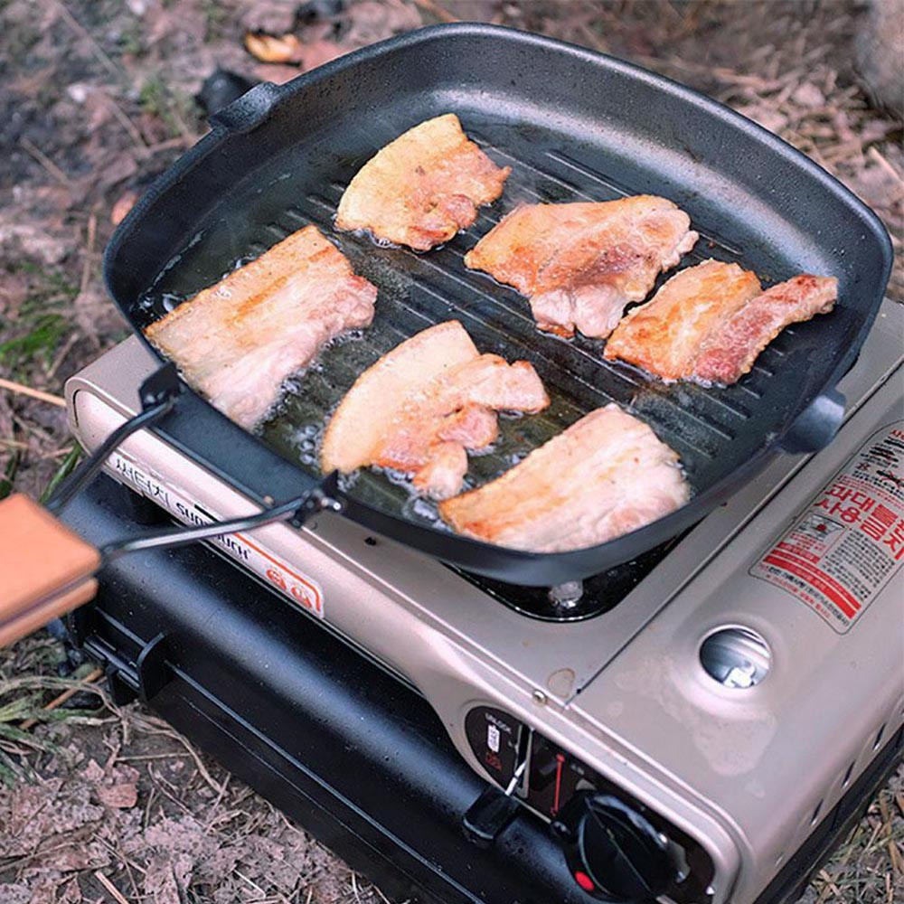 Square Grill Pan Gionee Wajan untuk Panggang Anti Lengket 24 cm