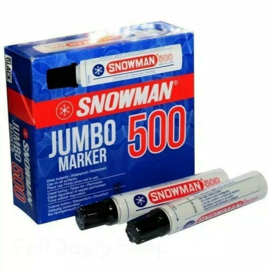 

JUMBO 500 Permanent Marker / Spidol Permanent (Tidak Bisa Dihapus) Snowman