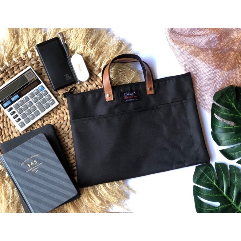 

KODE R2E LIMITLESS LOTTA Zipper Document Bag Map Dokumen Kertas Folio F4 Bahan Cordura Anti Air Tas Seminar