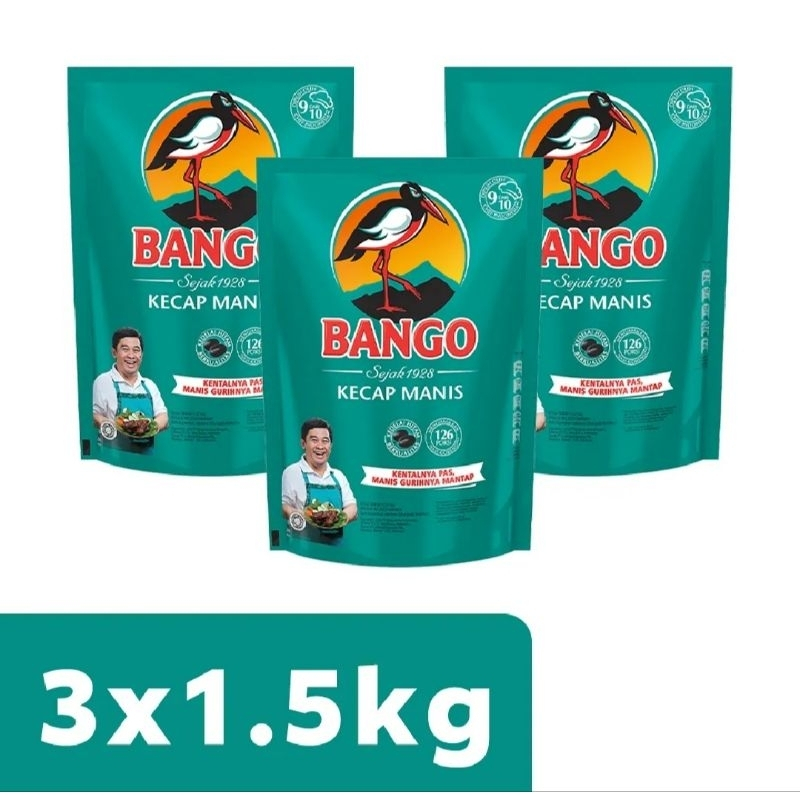 

[Paket Isi 3] Bango Kecap Manis Pouch 1.5Kg