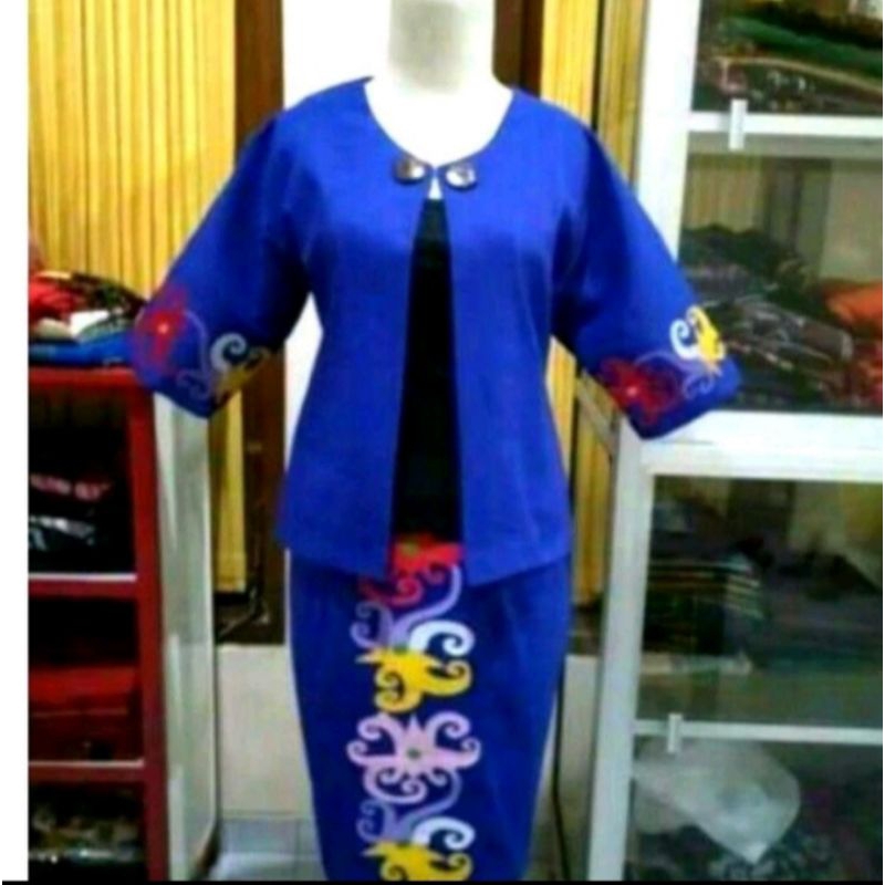 OUTER MOTIF CUMI BAJU MOTIF ADAT KALIMANTAN BLAZER MOTIF CUMI MURAH KANI TENUN MOTIF CUMI MURAH