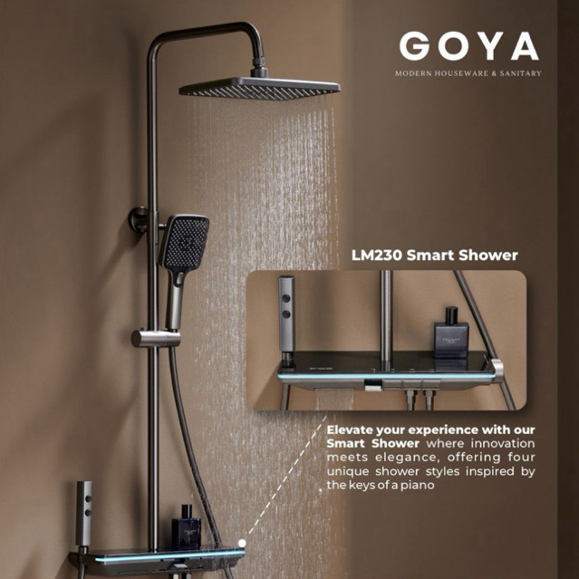 GOYA LM230 Smart Faucet Wall Mount Bath and Shower | Smart Faucet Shower | Shower Kamar Mandi | High