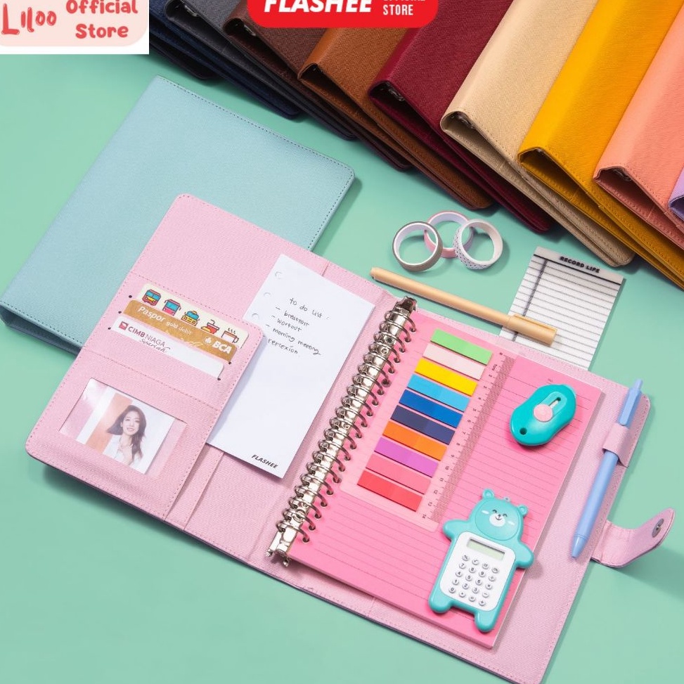 

KODE G49X Binder Flashee Polos Eksklusif A5 2 Ring Agenda Polos Eksklusif A5 Polos 2 Ring Binder A5 2 Ring