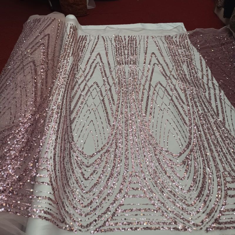 Kain tille full payet bordir jepang || 3 variasi warna (Rose Gold, Putih, Hitam)