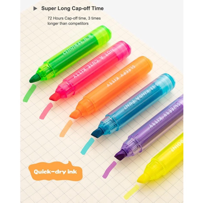 

KODE I26U MG Stabilo Cute SO MANY CATS Mini Fruit Scented Highlighter 6pcs