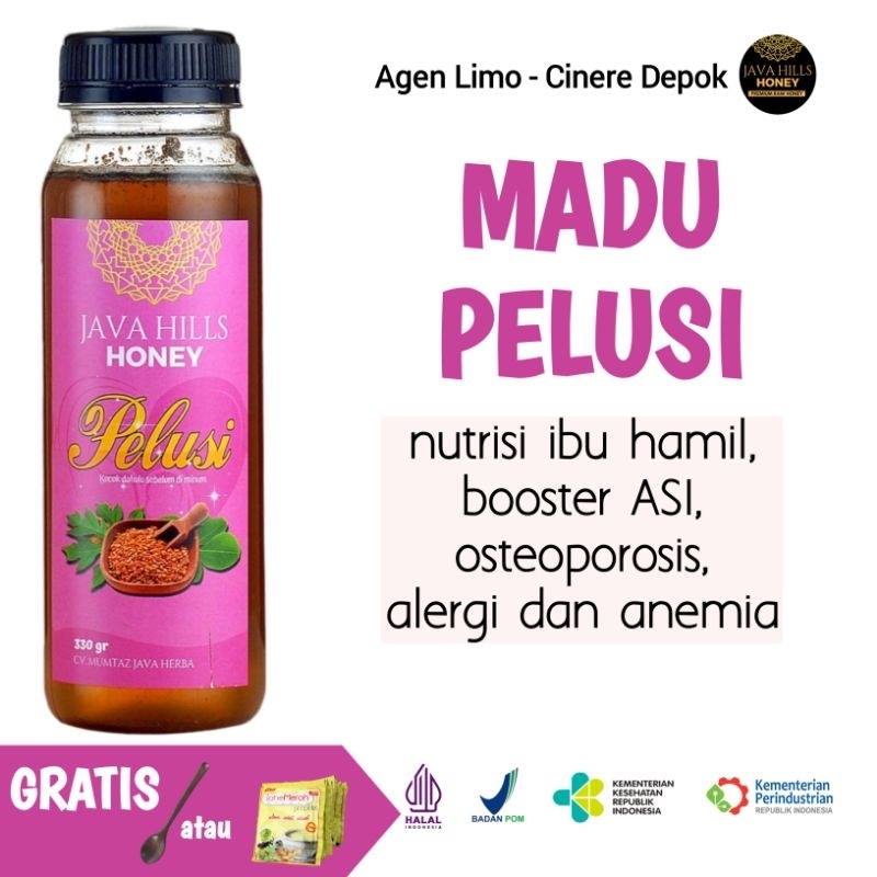 

Madu Pelusi Javahills honey Madu Herbal Memperlancar ASI 320 gr