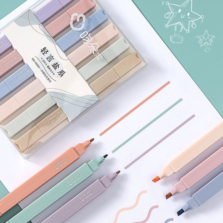 

KODE H85E STABILO BALOK PASTEL MACARON COLOR 1 SET 6 PCS HIGHLIGHTER PASTEL