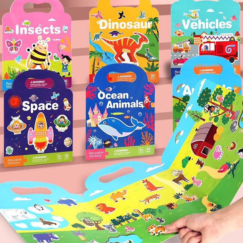 KODE O74O Buku Stiker reusable REUSABLE STICKER BOOK Buku Stiker Anak Reusable Sticker Sticker Activ