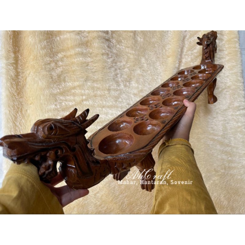 Congklak, Dakon, Dhakonan Kepala Naga Kayu Jati Solid