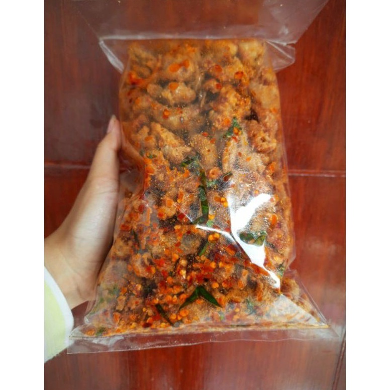 

READY kulit ayam crispy 5gr originalpedas Berkualitas