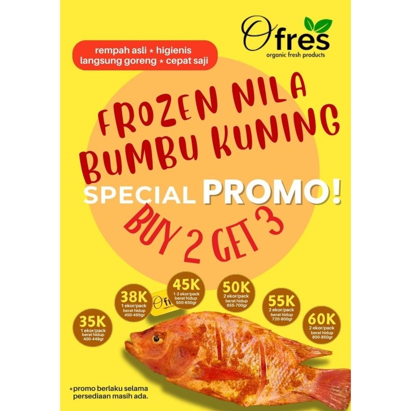 

Nila Frozen Bumbu Siap Goreng