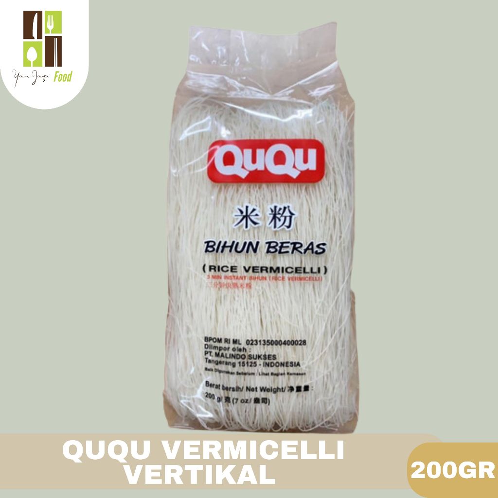 

Ququ Vermicelli vertikal / Bihun Beras impor Malaysia Kemasan 200GR