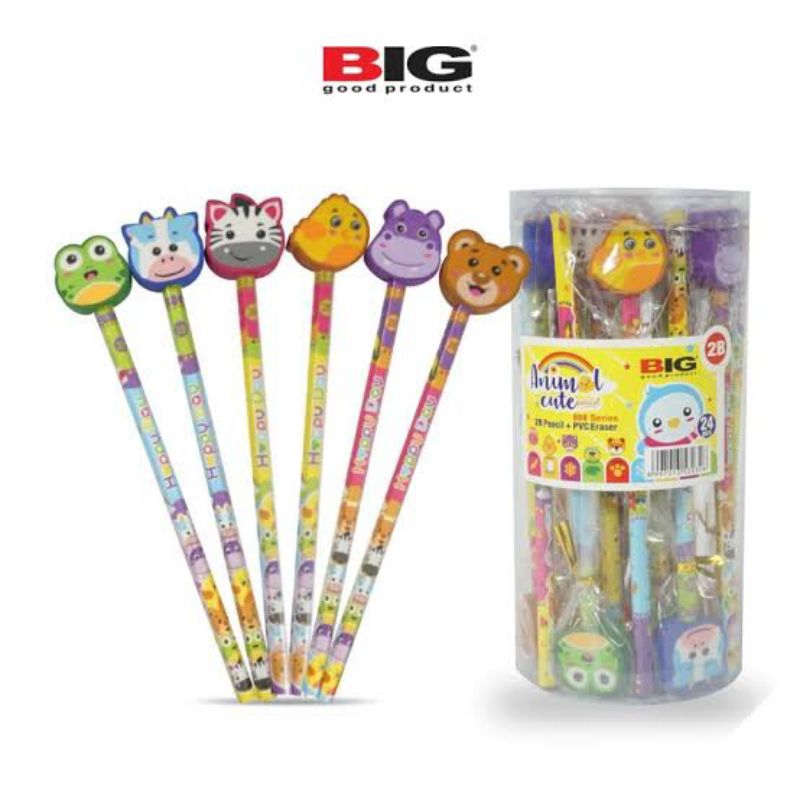 

Pensil + Penghapus Karakter Animal Cute 1 Tabung / Pack isi 24 pcs