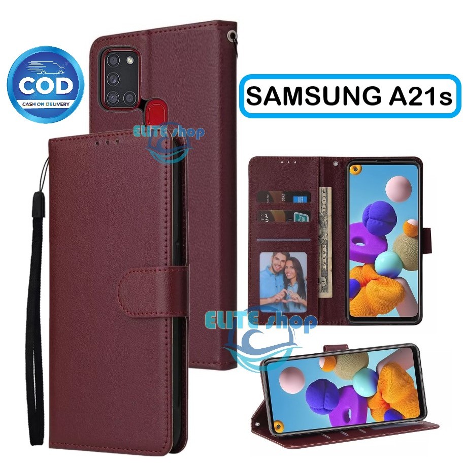 Flip Case SAMSUNG A21S Case Wallet Kulit Casing Dompet Case Wallet Leather Flip Case SAMSUNG A21S Ca