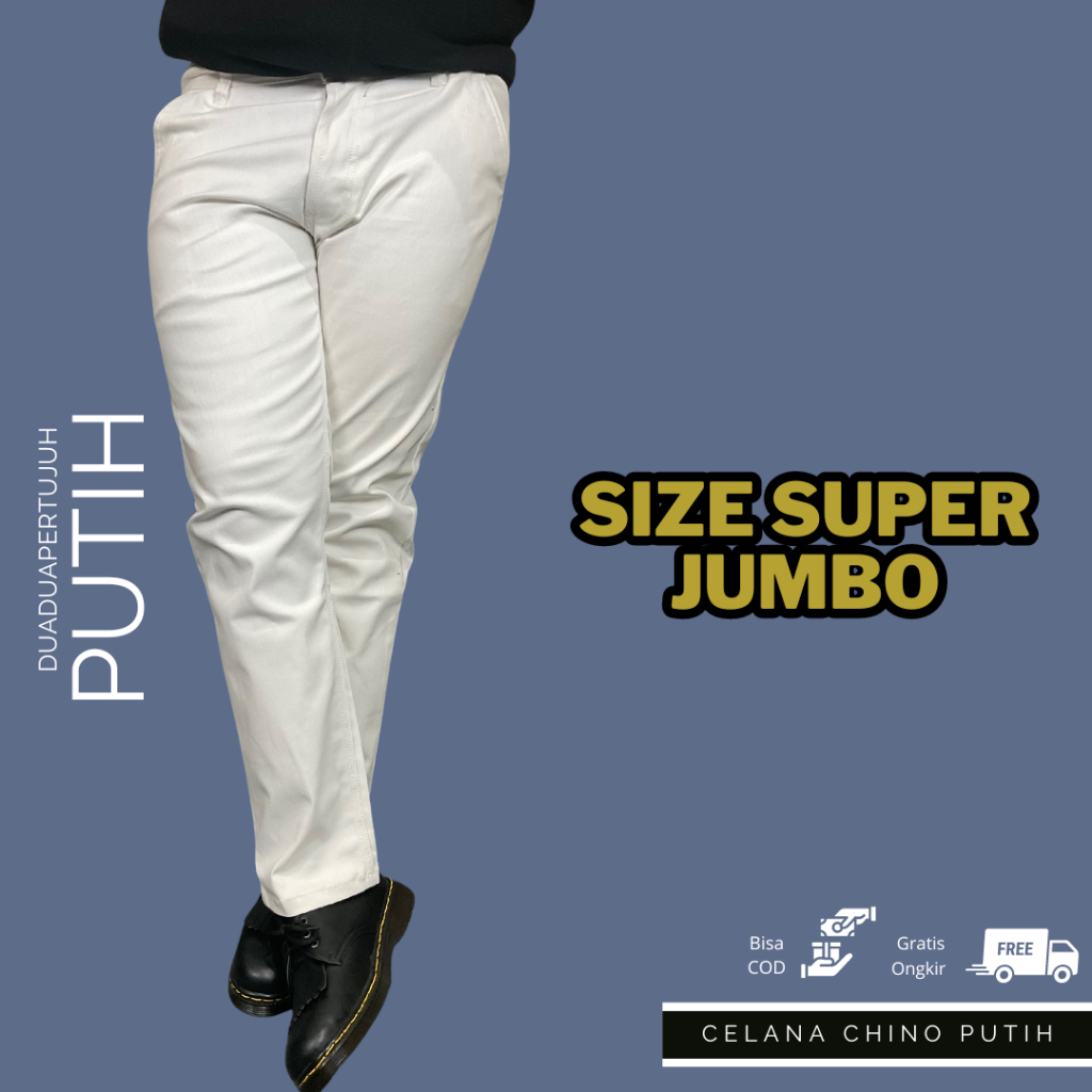 Duaduapertujuh~Celana Panjang Pria Chinos Jumbo Celana Bahan Pria Jumbo Celana Chinos Pria Jumbo Cel