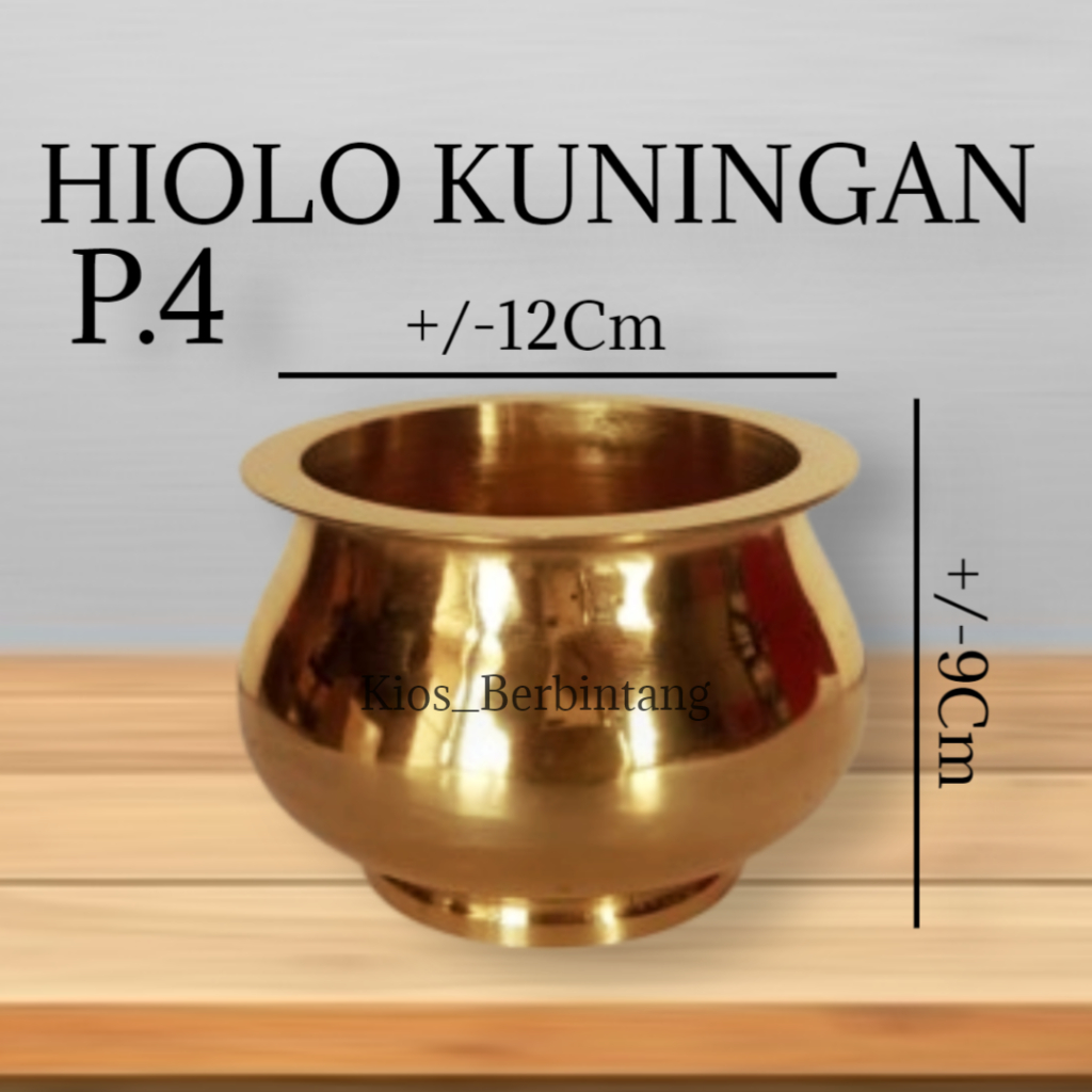 Hiolo Kuningan Untuk Tempat Dupa Ukuran P4