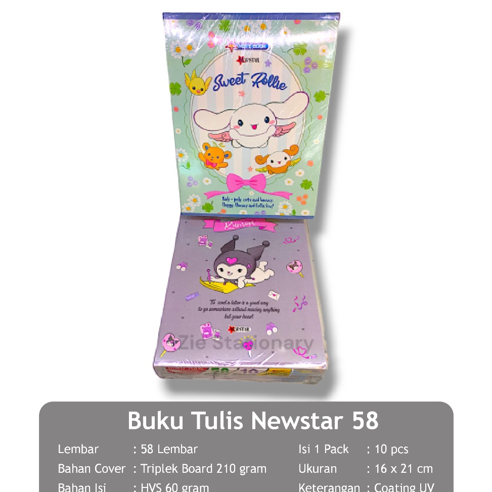 

om Terbatas Buku Tulis NEWSTAR 38 Lembar 58 Lembar 1 Pack Isi 1 Pcs G92