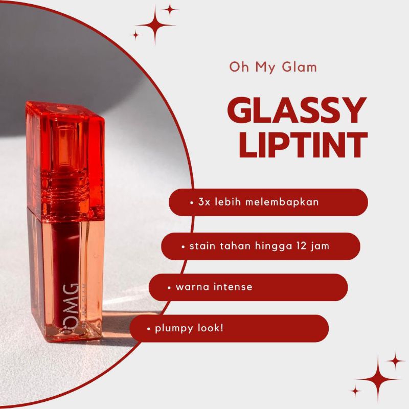 OMG LIP TINT / OHMYGLAM LIPTINT / LIP TINT OMG / GLASSY LIP TINT / LIP TINT / LIP TINT PIGMENTED / L