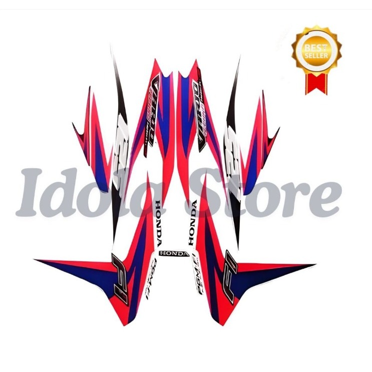 Stiker Striping Motor Honda Vario 125 CBS Merah Biru 2013 Lis Les Body Vario 125 CBS 2013 Motor