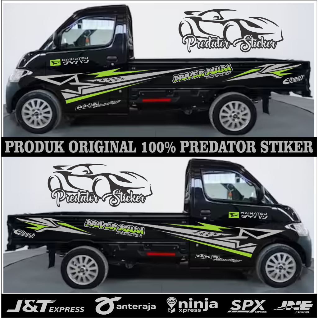Stiker Cutting Mobil Pick up daihatsu granmax stiker list mobil pick up driver muda bisa custom nama