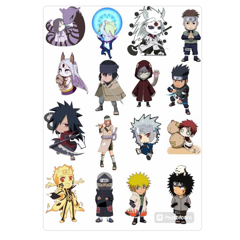 

isi 24pcs stiker anime Naruto