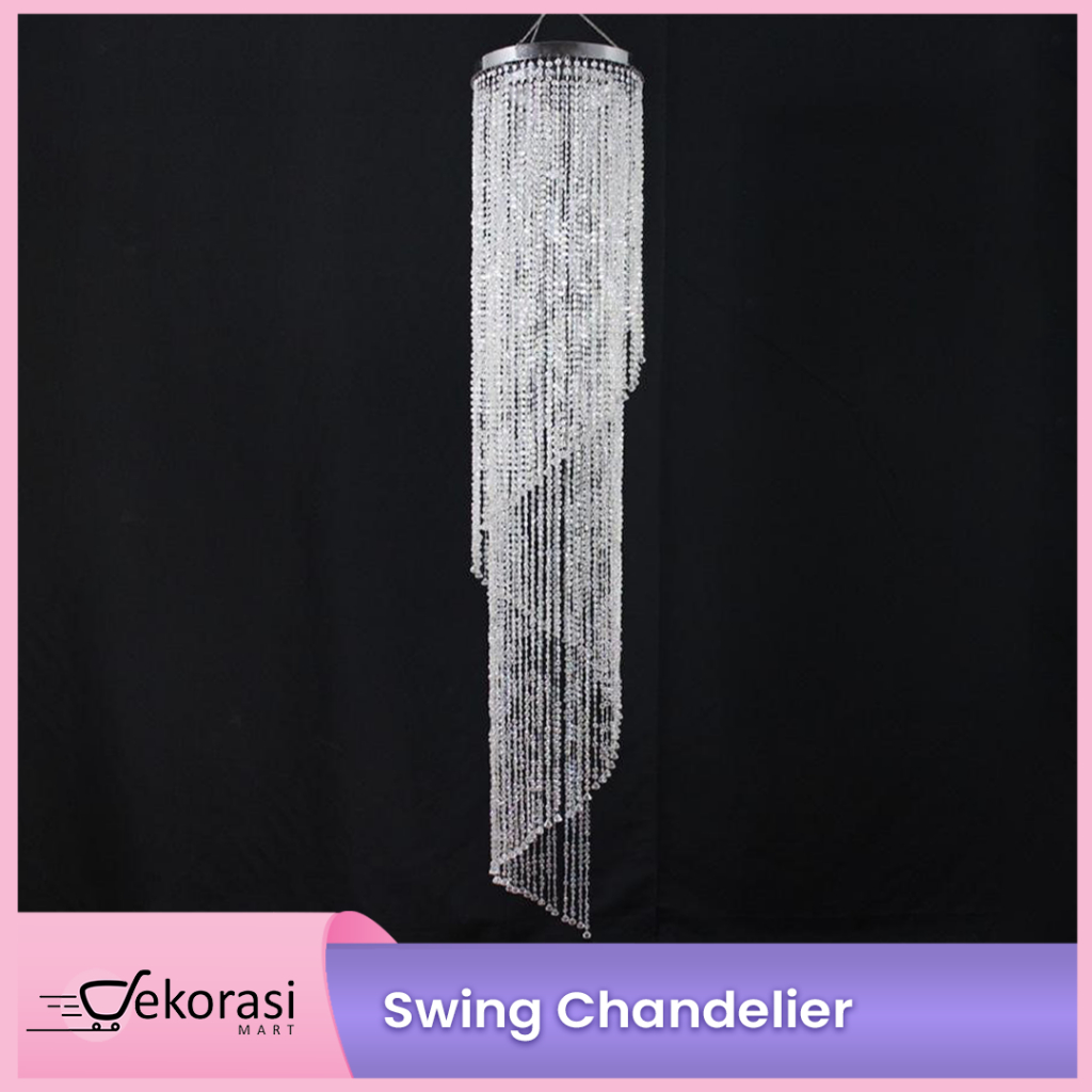 Swing Chandelier /lampu gantung chandelier /dekorasi pesta/dekorasi pernikahan/lampu gantung/lampu d