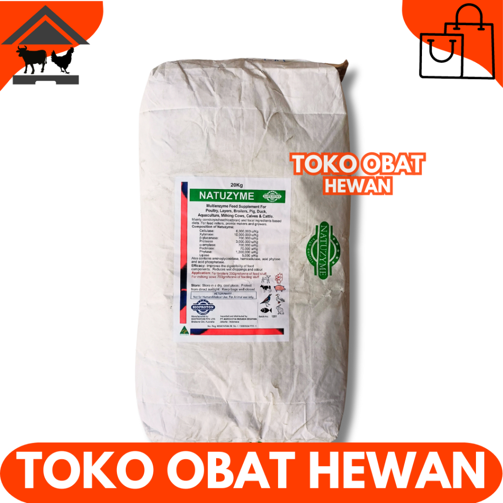 NATUZYME 1 KG - Multi Enzim untuk Ayam Bebek Babi Sapi Kambing Dan Ikan - Enzyme Ayam - Enzyme Terna