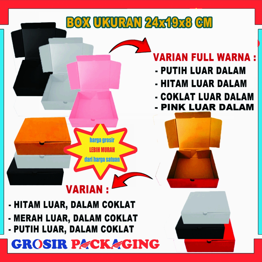 

Box 24x19x8 Cm/ Kardus Polos/ Box Hampers
