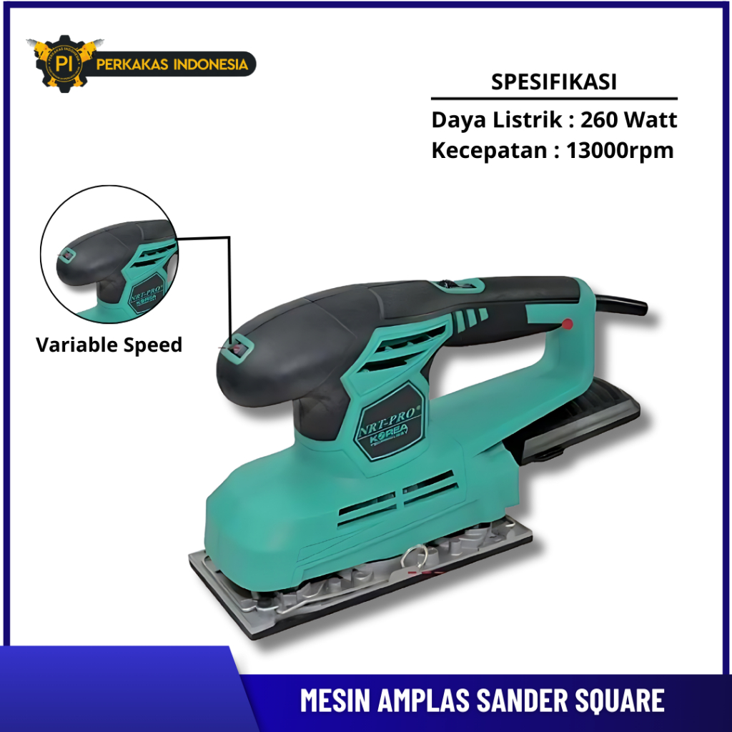 Mesin Amplas Sheet Sander NRT PRO 941HD 941 HD Square Orbital Mesin Amplas Kotak Box Anti Debu Finis