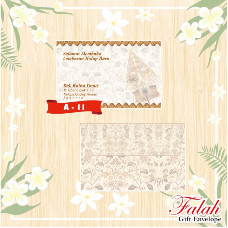 

Amplop Kondangan A11 - A12 Isi 50pcs Harga Sudah Termasuk Cetak
