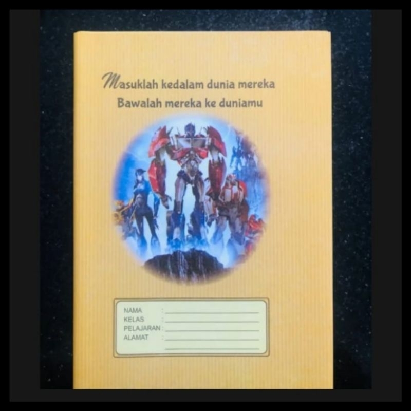 

Sampul coklat buku tulis 1 pcs ukuran kwarto sidu karakter transformer lucu alat tulis perlengkapan anak sekolah murah